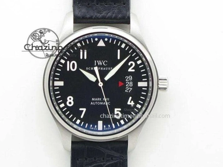 MIROTIME 0126 Pilot Chrono 377725 SS ZF 1:1 Best Edition White Dial on Black Leather Strap A Soft 7183